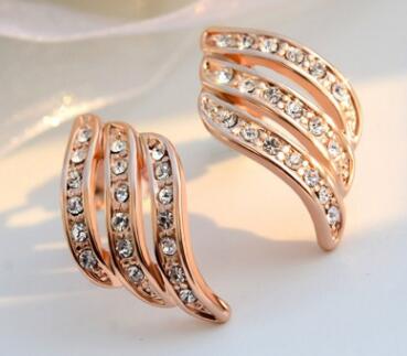 Triple Curl Sparkly Ear-Rings