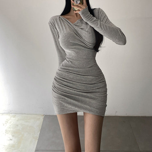 V-Neck Soft Mini Dress